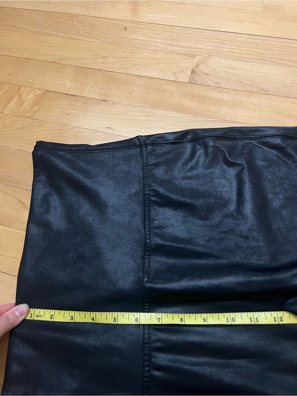 Spanx Faux Leather Black Leggings Womens 3X TALL - Picture 10 of 14